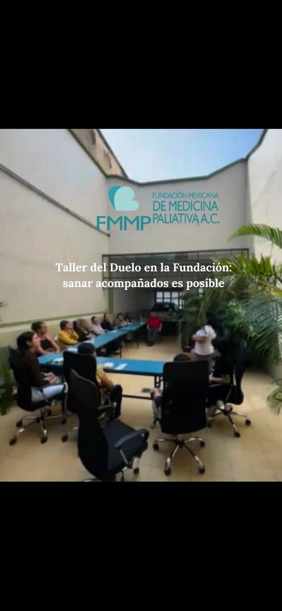 FMMP_AC's tweet photo. 🌿 En la Fundación Mexicana de Medicina Paliativa A.C. sabemos que el duelo no es un camino que deba recorrerse en soledad. Cada historia, cada lágrima y cada recuerdo encuentran un espacio seguro en nuestros talleres, donde sanar acompañados se convierte en una posibilidad real. https://t.co/AfbrjHgCas