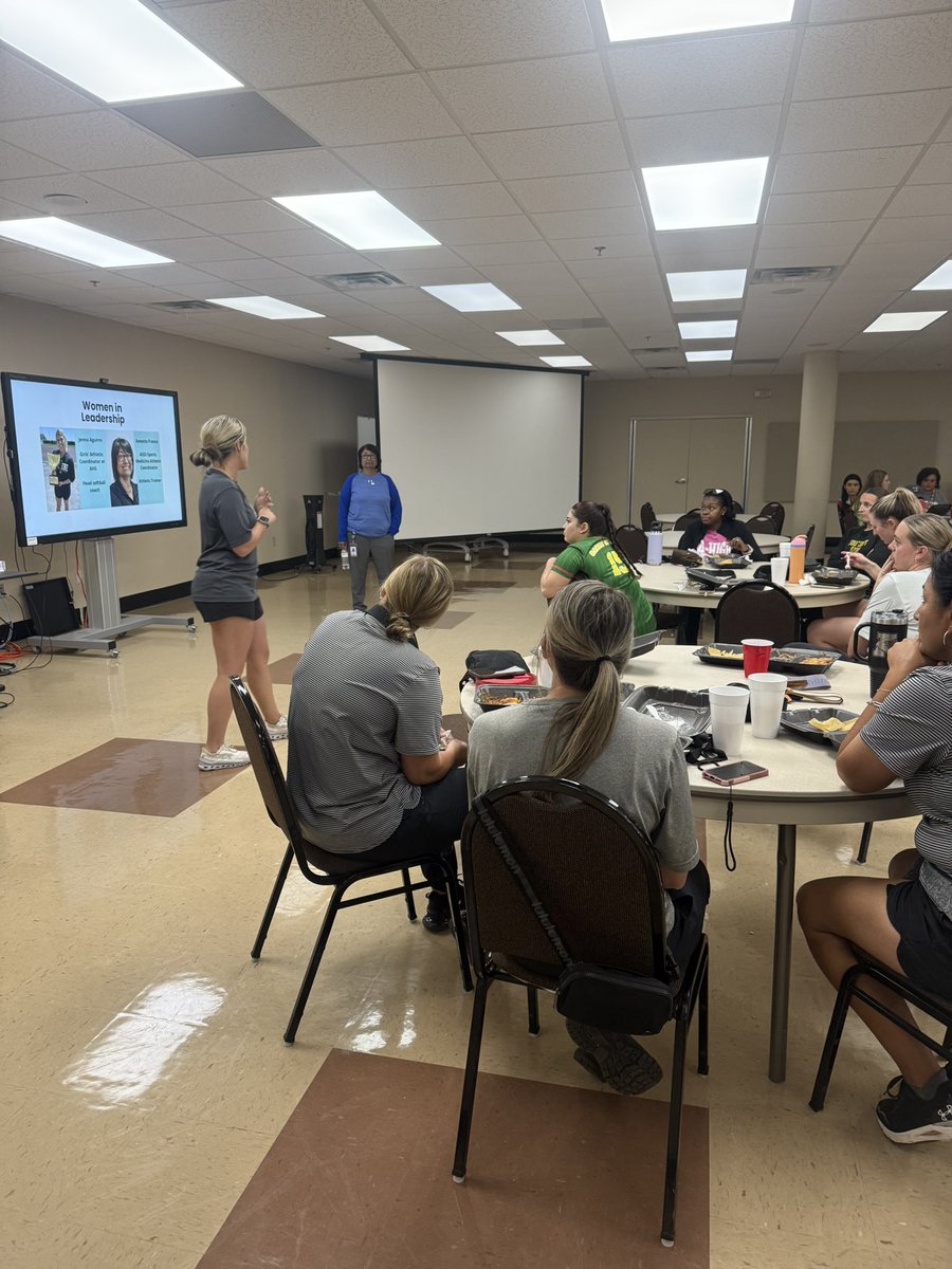 jgarfield99's tweet photo. AISD Seat at the Table. 

Thank you FCA for providing dinner! We heard from our own coaches about Women in Leadership and The R.O.C.K program. Our own AISD past athletes shared how female coaches have shaped their lives both on and off the court. @THSCAcoaches @abileneisd https://t.co/Ac6SnXAIVz
