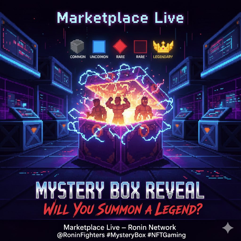 itsJonpot's tweet photo. 📦 111 Fighters minted in pre-sale — now live on the Ronin Network Marketplace! 🔥

Each Mystery Box hides a Fighter ready to earn &amp; stake in beta.

Rarity: Common → Legendary 👑

The reveal is coming soon… will you summon one?

@RoninFighters #LetsFightTogether #RoninFighters https://t.co/J8oWvDIPjR
