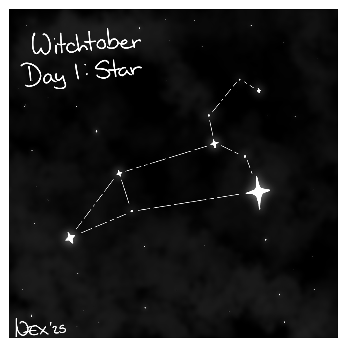 It's Witchtober time!

Day 1: Star
A little simple start, but I'm extra tired this year so we'll see how the rest of the month goes lmao

Prompt by <a href="/Scratchy_Desu/">Scratchy_desu</a> 

#inktober #witchtober #witchtober2025