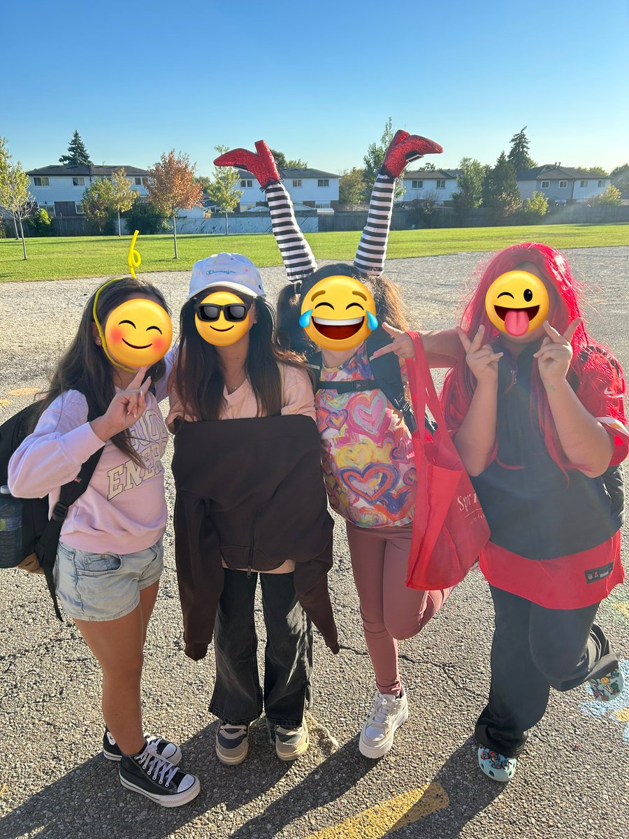 PizzaniGVAN's tweet photo. Creative hair/ hat day at school. Love the styles ladies!! My daughter let me borrow her bow 🤣 #VanierVikings https://t.co/AkvJNgQ0yX