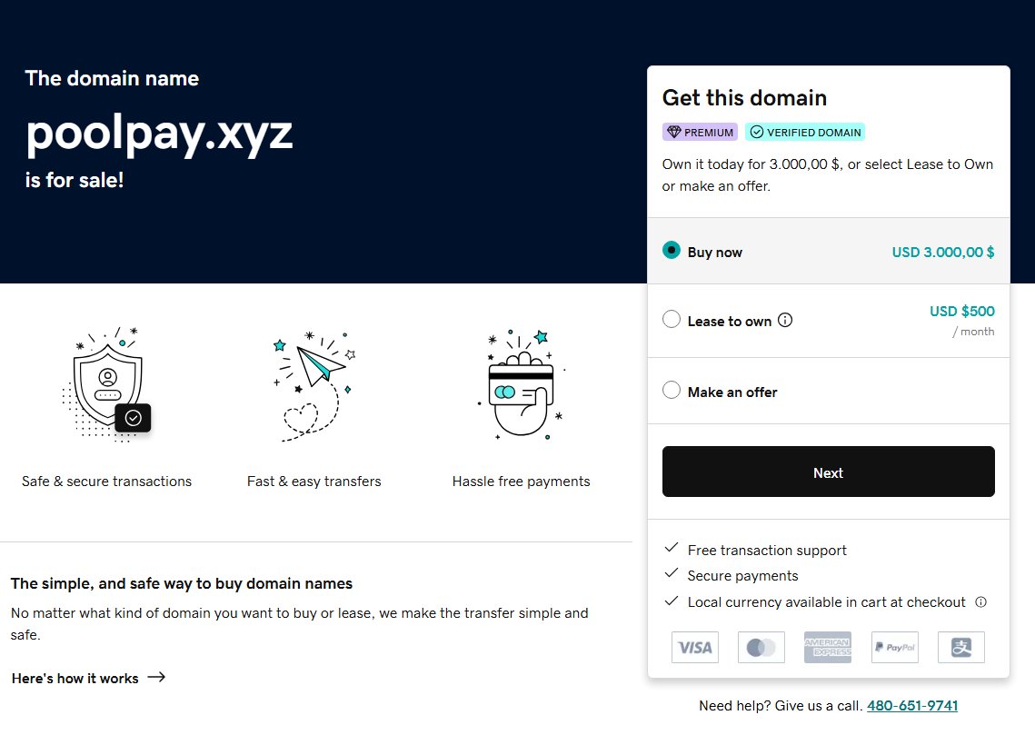 poolpay.xyz is for sale         
$3.000
22 Exact Match