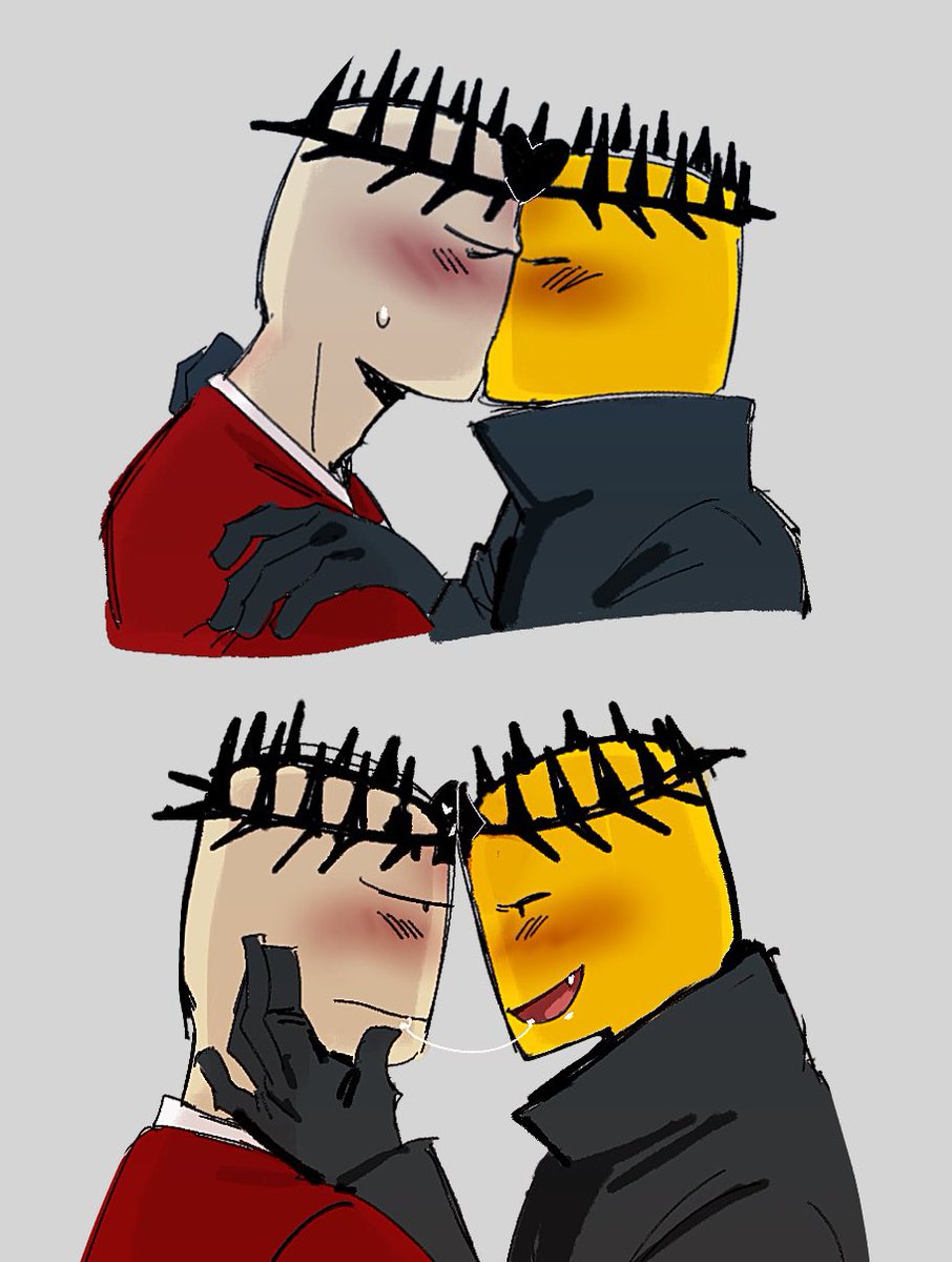 voidslop's tweet photo. 5 month fixation didnt make art of them kissing.. here u go https://t.co/cKqO3To5df