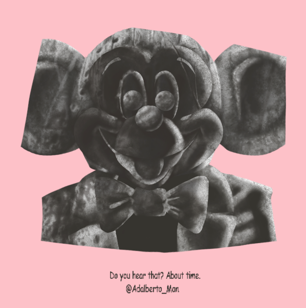 Adalberto_Man's tweet photo. I compose, You're decomposed. You're still in that suit.

#AbandonedByDisney #PhotoNegativeMickey #IGOR https://t.co/X5ZzaPQveA