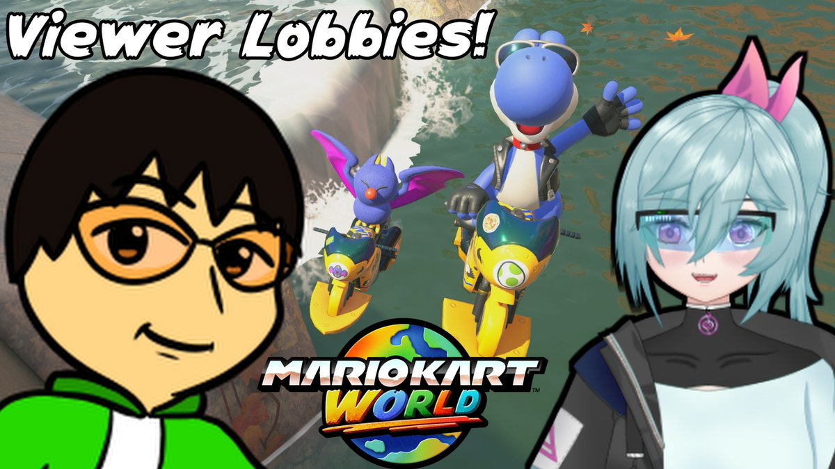 Going live with Mario Kart World Viewer lobbies with <a href="/ShimizuAise/">Aise</a>! 
twitch.tv/mankalor_offic…
twitch.tv/shimizuaise