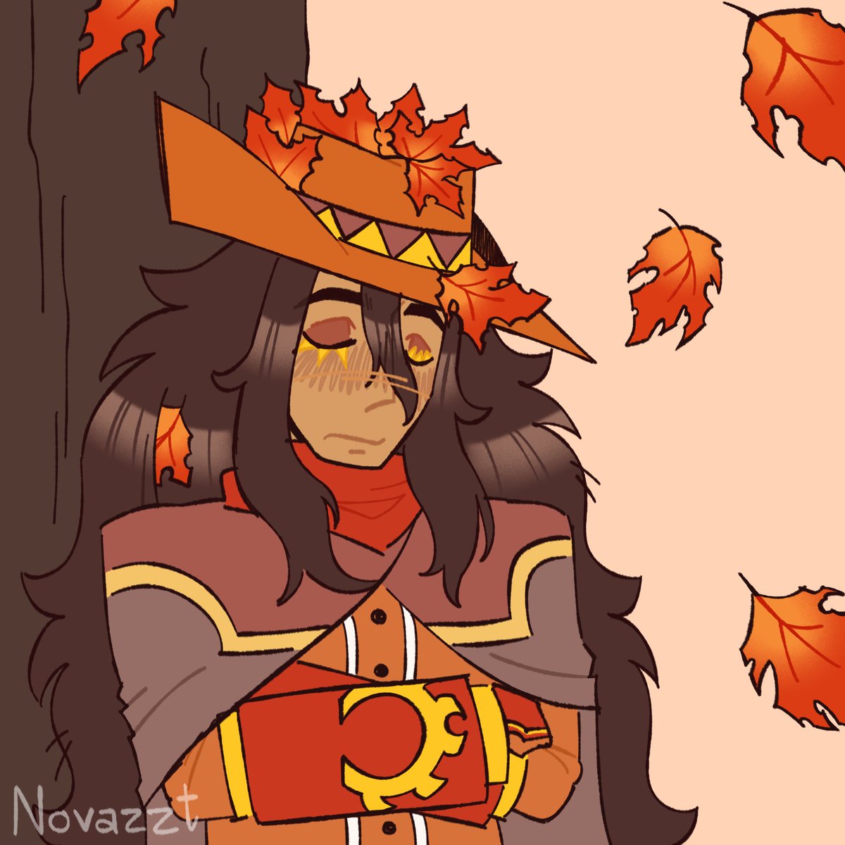Novazzt's tweet photo. Epithetober day 1 Autumn day!!

 [ #EpithetErased #Epithetober #Epithetober2025 #ZoraSalazar ] https://t.co/4L4zcdEI5J