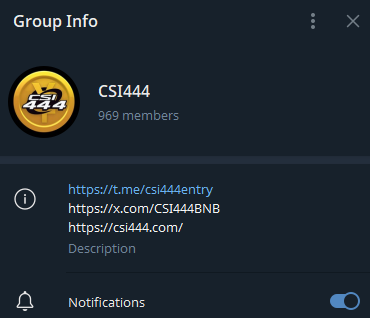 CSI444BNB's tweet photo. The #CSI444 community is insane, almost 1,000 members on Telegram, working for their bags, raiding nonstop and dropping fire memes.

Join us:
https://t.co/MepuotseWp https://t.co/VEelJZMDJs
