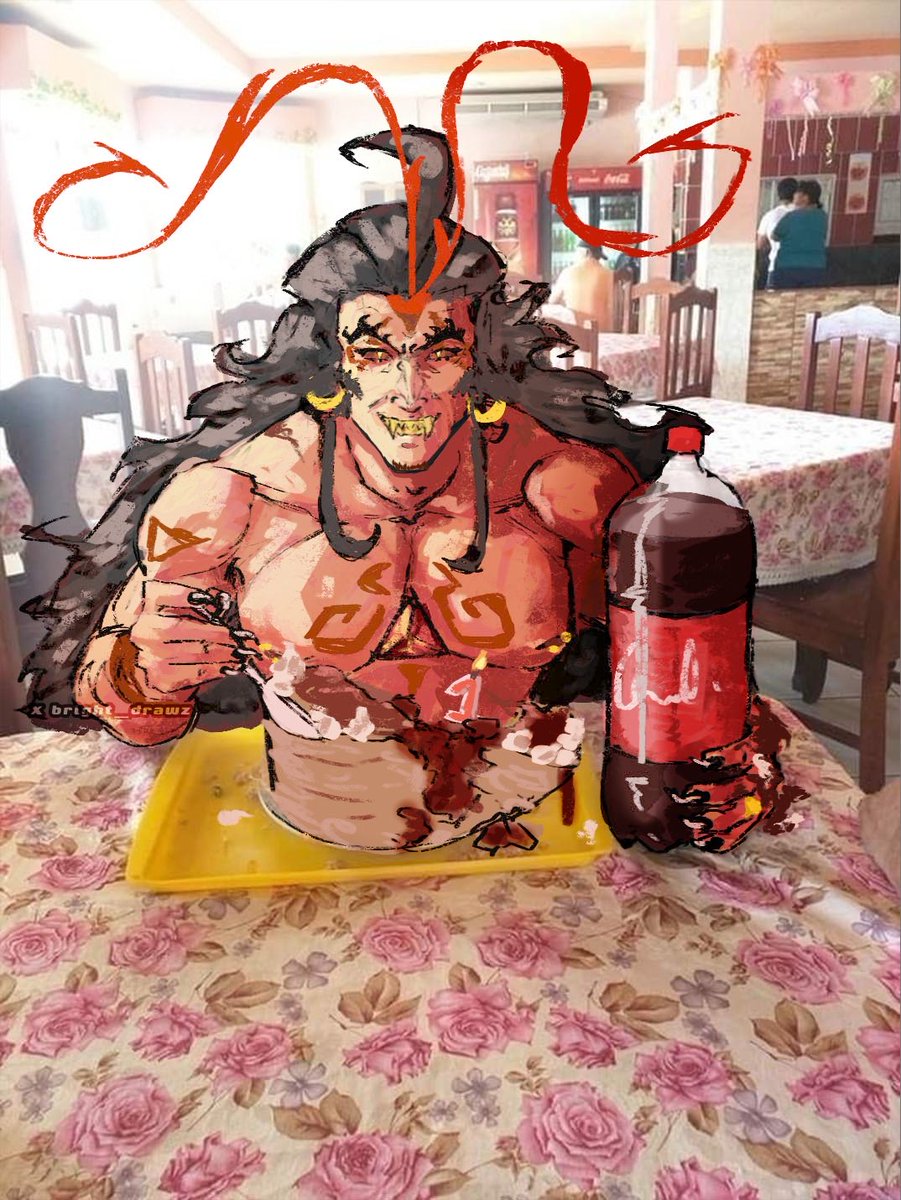 ❤️‍🔥🎂 • Happy birthday to the great destroyer!!

He punched the cake
#BurningSpiceCookie