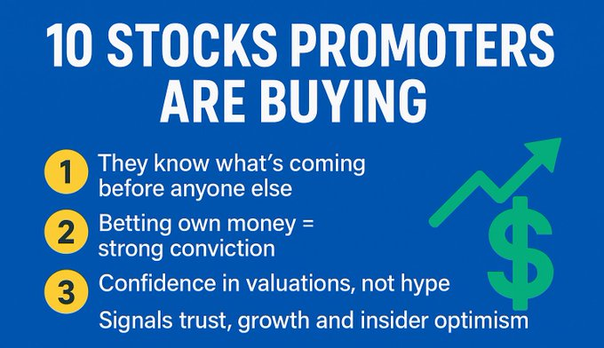 Alexsambai1's tweet image. 10 Stocks= Promoters Buying 🔥🔥

Why Promoter Buying in Q2 FzY 26 is a Big Green Flag❓

✅Skin in the game: they risk their own money.
 ✅Insider confidence :they know the business best
✅Signals future growth :conviction in long-term story.

Let&apos;s explore the 10 Stocks 👇👇