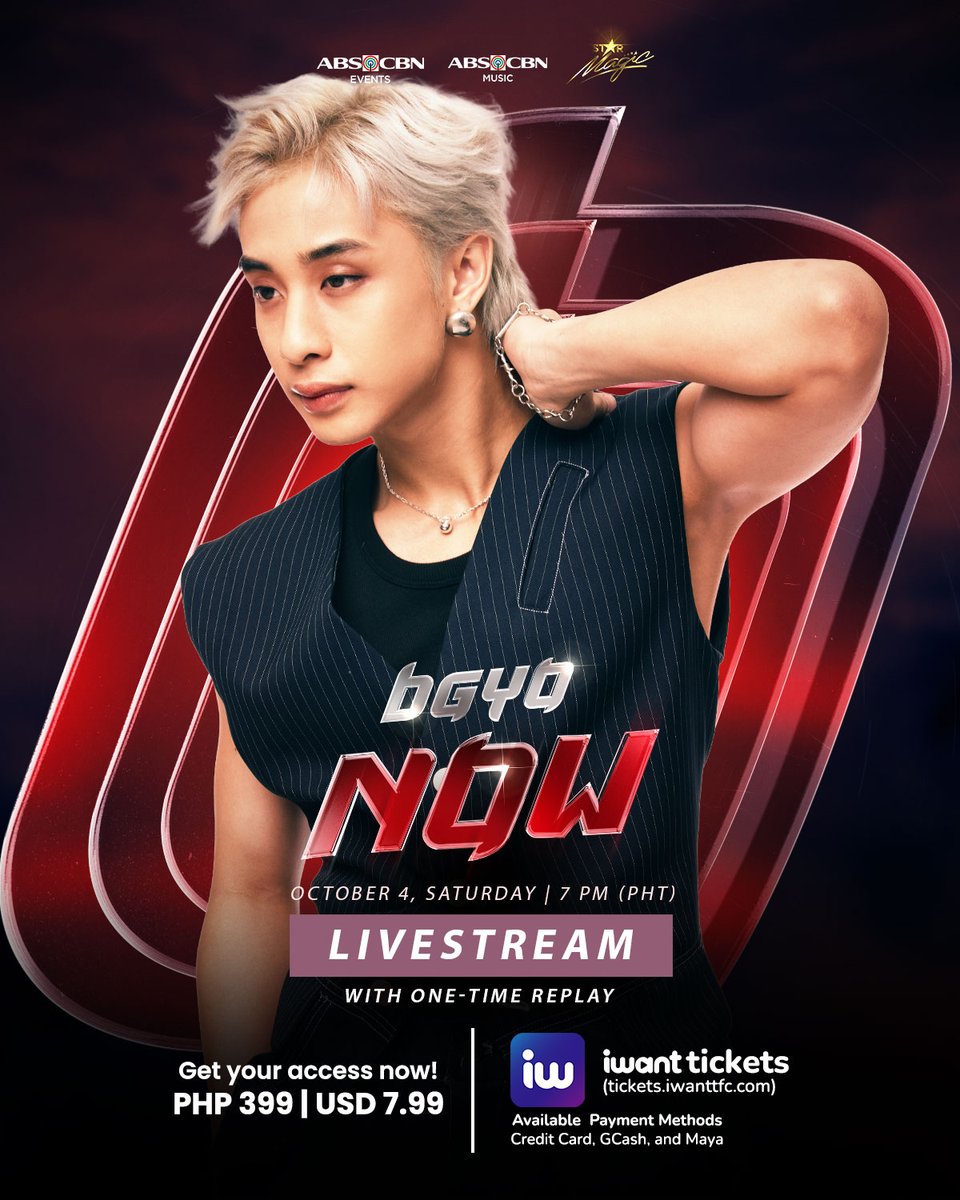 ofc_iwant's tweet image. When the stars align, something magic happens that's DIVINE! ✨
This is your SIGN to watch BGYO's first solo concert this OCTOBER 4 via LIVESTREAM!

Get your access now for #BGYONow with ONE-TIME REPLAY on iWantTickets!
🎟️ tickets.iwanttfc.com

@bgyo_ph #BGYO
