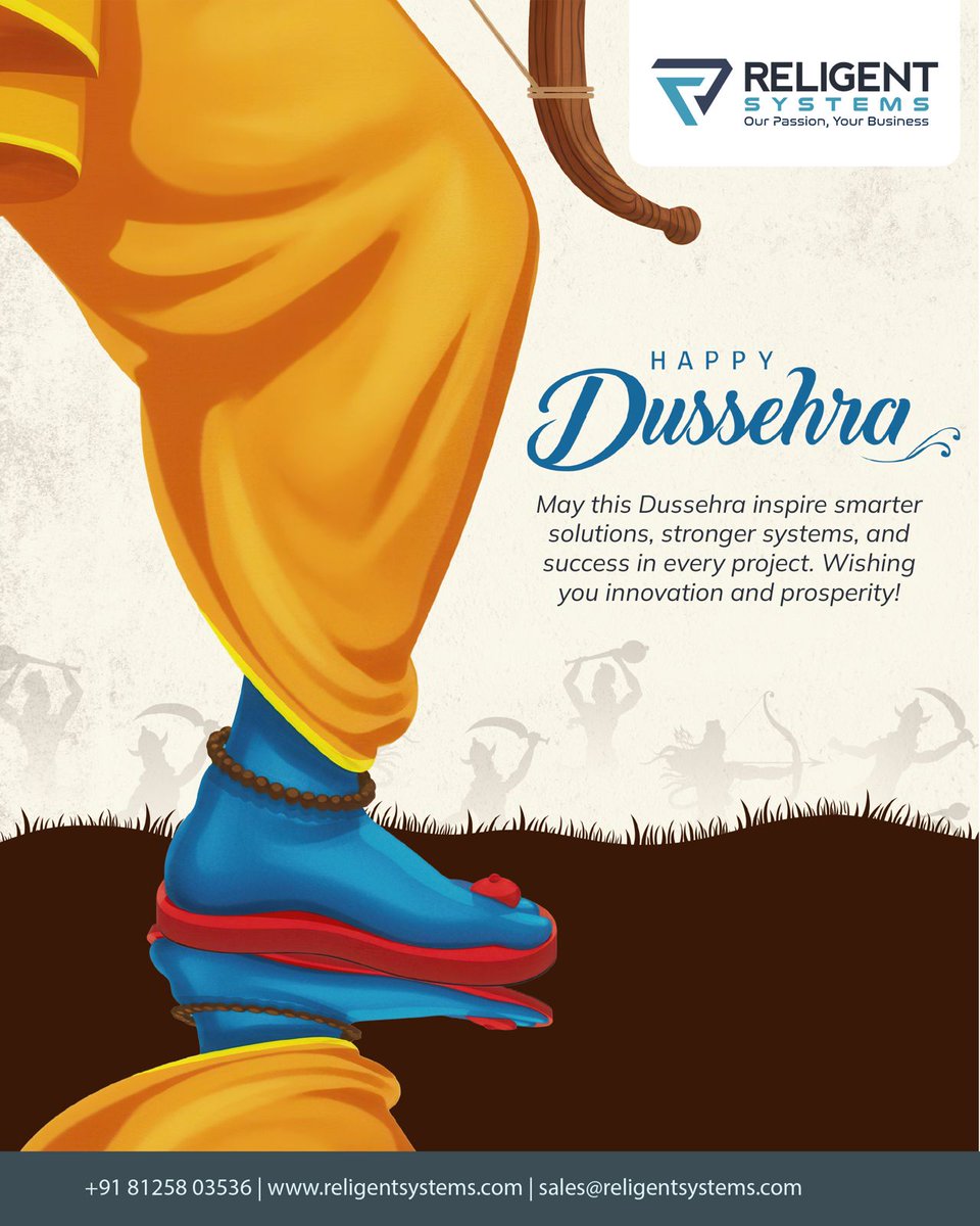 religentsystems's tweet image. Happy Dussehra!
May this dussehra inspire smarter solutions, stronger systems and success in every project. Wishing you innovation and prosperity! 
[Smart Solutions, Innovation, Stronger Systems]
#HappyDussehra #ReligentSystems #SmartSolutions #Innovation #StrongerSystems