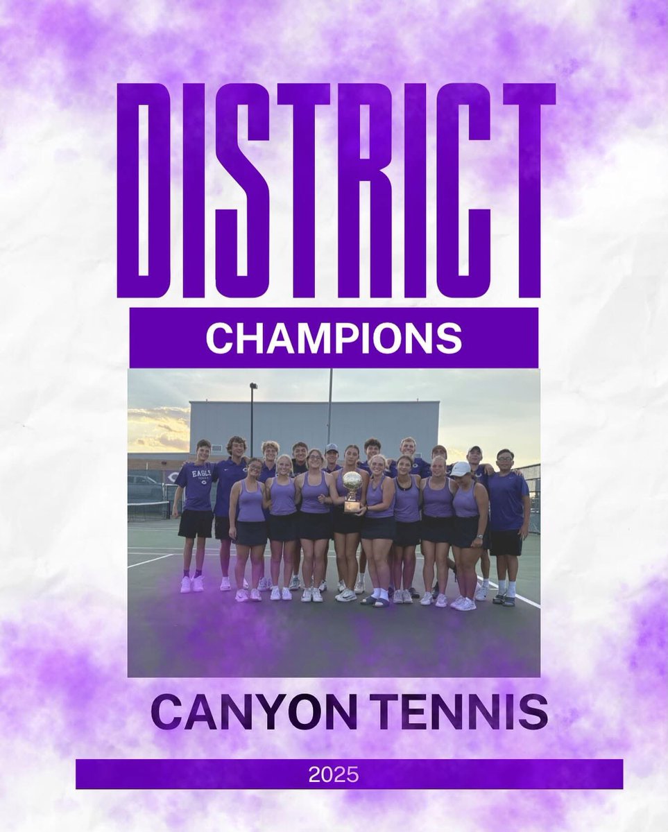 Eagle Tennis (@canyonhstns) on Twitter photo 🏆 1st one this decade. Here come the playoffs. 
Bi-District 
10/6 
Vs Graham
Snyder, Tx
11:30am 
<a href="/c_sperry/">Craig Sperry</a> <a href="/lancelahnert/">Lance Lahnert</a> <a href="/NC10_Sports/">NewsChannel 10 Sports</a> <a href="/SportsDrive3/">Sports Drive</a> 🏆 1st one this decade. Here come the playoffs. 
Bi-District 
10/6 
Vs Graham
Snyder, Tx
11:30am 
<a href="/c_sperry/">Craig Sperry</a> <a href="/lancelahnert/">Lance Lahnert</a> <a href="/NC10_Sports/">NewsChannel 10 Sports</a> <a href="/SportsDrive3/">Sports Drive</a>