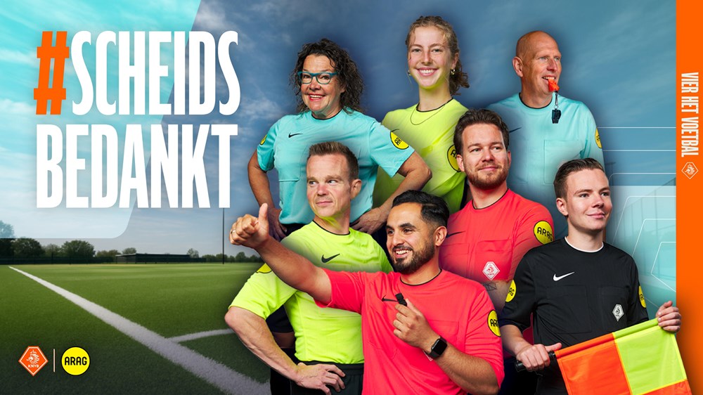 DCS voetballers opgelet! Bedank jouw scheids na iedere wedstrijd. Niet alleen tijdens de Week van de Scheidsrechter, maar heel het seizoen. Doe je iets leuks tijdens de Week van de Scheidsrechter? Maak dan een foto en deel deze op socials met #scheidsbedankt en #vierhetvoetbal.