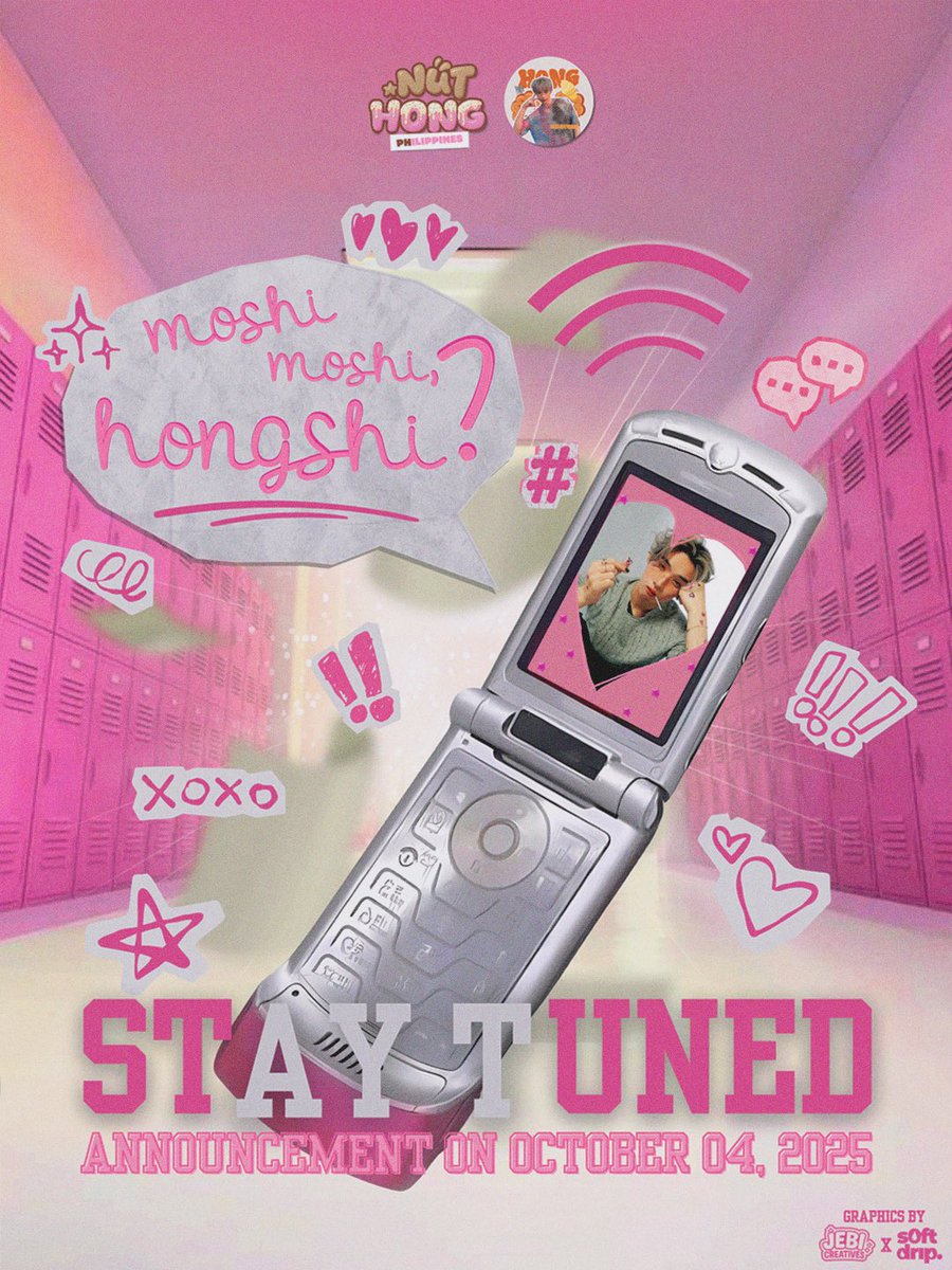 hongshihoshiph's tweet photo. Moshi Moshi! Hongshi?? . ₊˚☏ ₊˚✧
(づ •. •)? Can you hear us through the static?
Reconnecting this October 4, 2025 (•ᴗ<˶)

Think: flip phones buzzing, playlists on loop, and late-night calls that never seemed to end. The line is open, and something exciting is waiting on the other side 💿📟

Stay tuned. The ringtone’s about to play ♫⋆｡♪ ₊˚

#hongshihoshi #HongshiPH #NutHongPH
graphics by @nobitiwson & @s0ftdrip