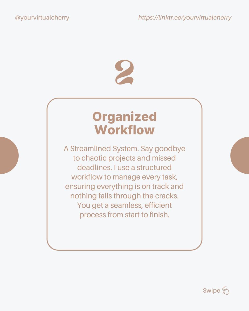 _virtualcherry's tweet photo. That’s the standard I bring to every client I work with. 

#YourVirtualCherry #ClientSupport #VirtualAssistantLife #DelegateToGrow https://t.co/QuzGJVNxTF