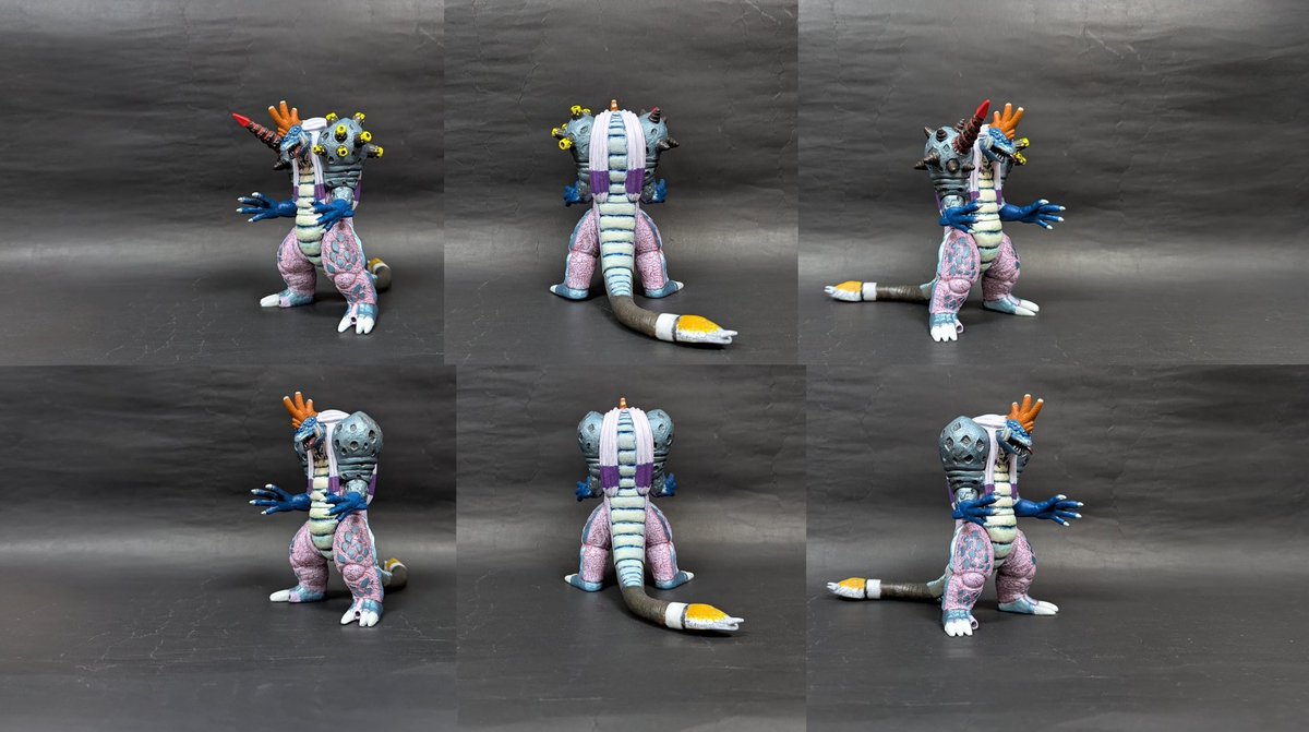 爆進細胞怪獣エルドギメラのソフビを小改造(舌を少し延長)とリペイント