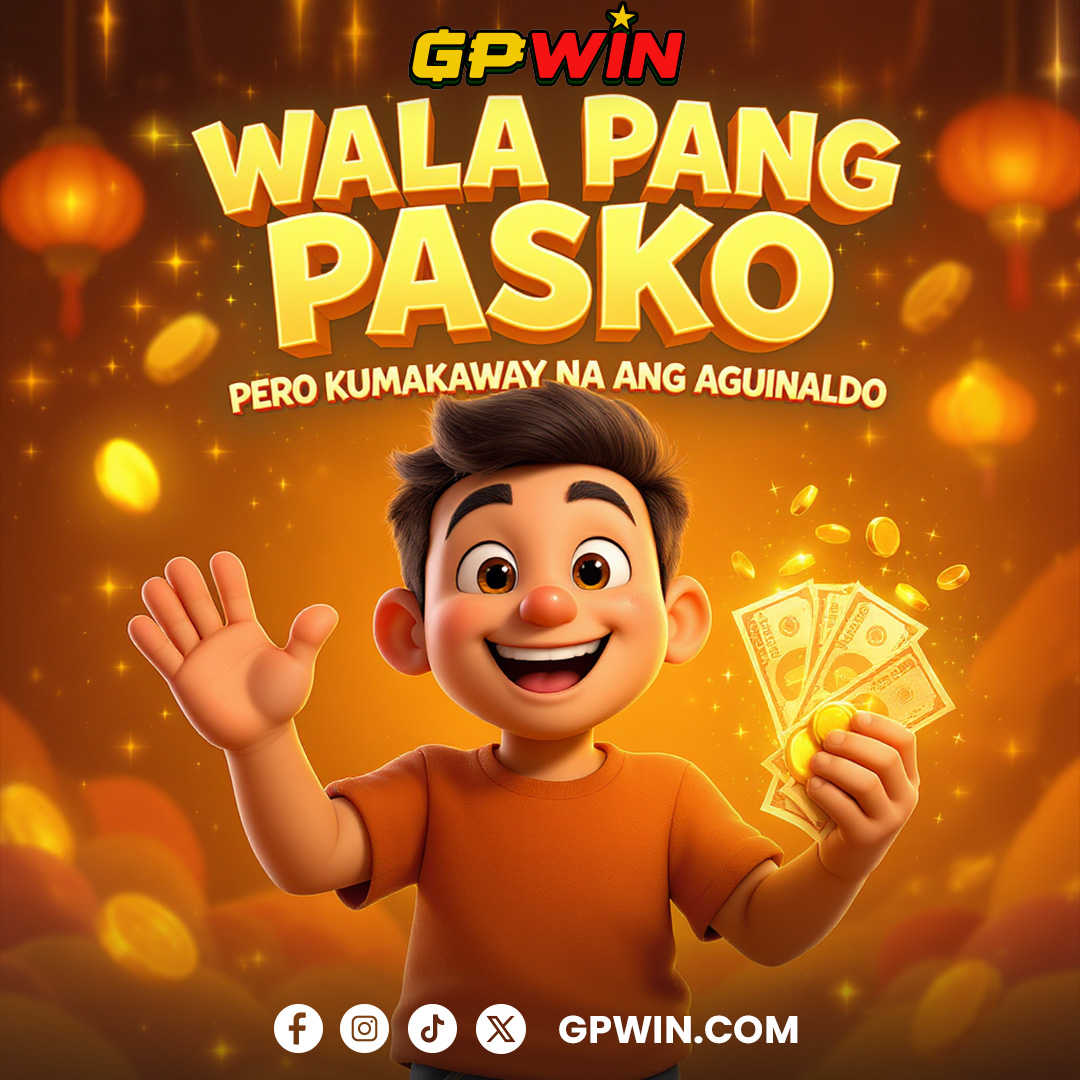 GpWin_Official's tweet photo. "Wala pang Pasko pero kumakaway na ang Aguinaldo 🎁💸 Dito sa GPWIN, maaga ang pamasko para sa’yo! 🎉 Baka ikaw na ang next na makasalo ng bonus at jackpot.

REGISTER NOW : https://t.co/CPMdePT3SV... https://t.co/JSD50Rw5jR