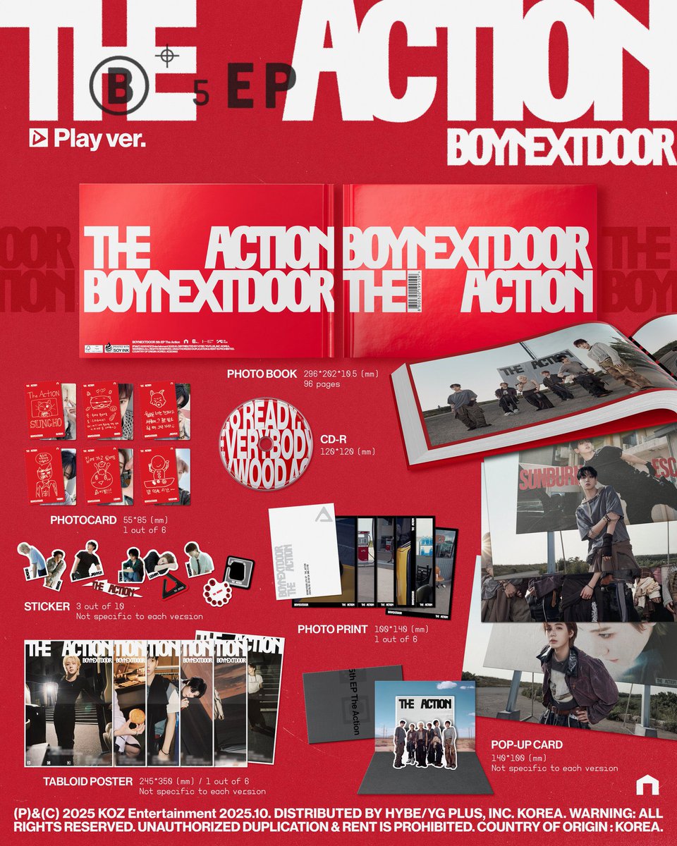 BOYNEXTDOOR The Action プレビュー公開✨ ✔️特典 🏷️メンバー選択