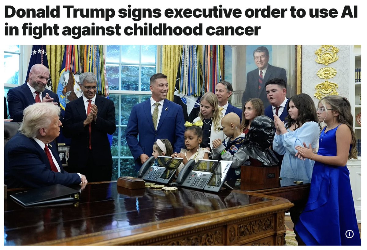 AI is moving to the frontlines of the fight against cancer.

President Trump signed an executive order to expand AI use in childhood cancer research and care, showing the world is ready to embrace medical AI.

At Apex AI, this is exactly our mission: using AI to save lives.