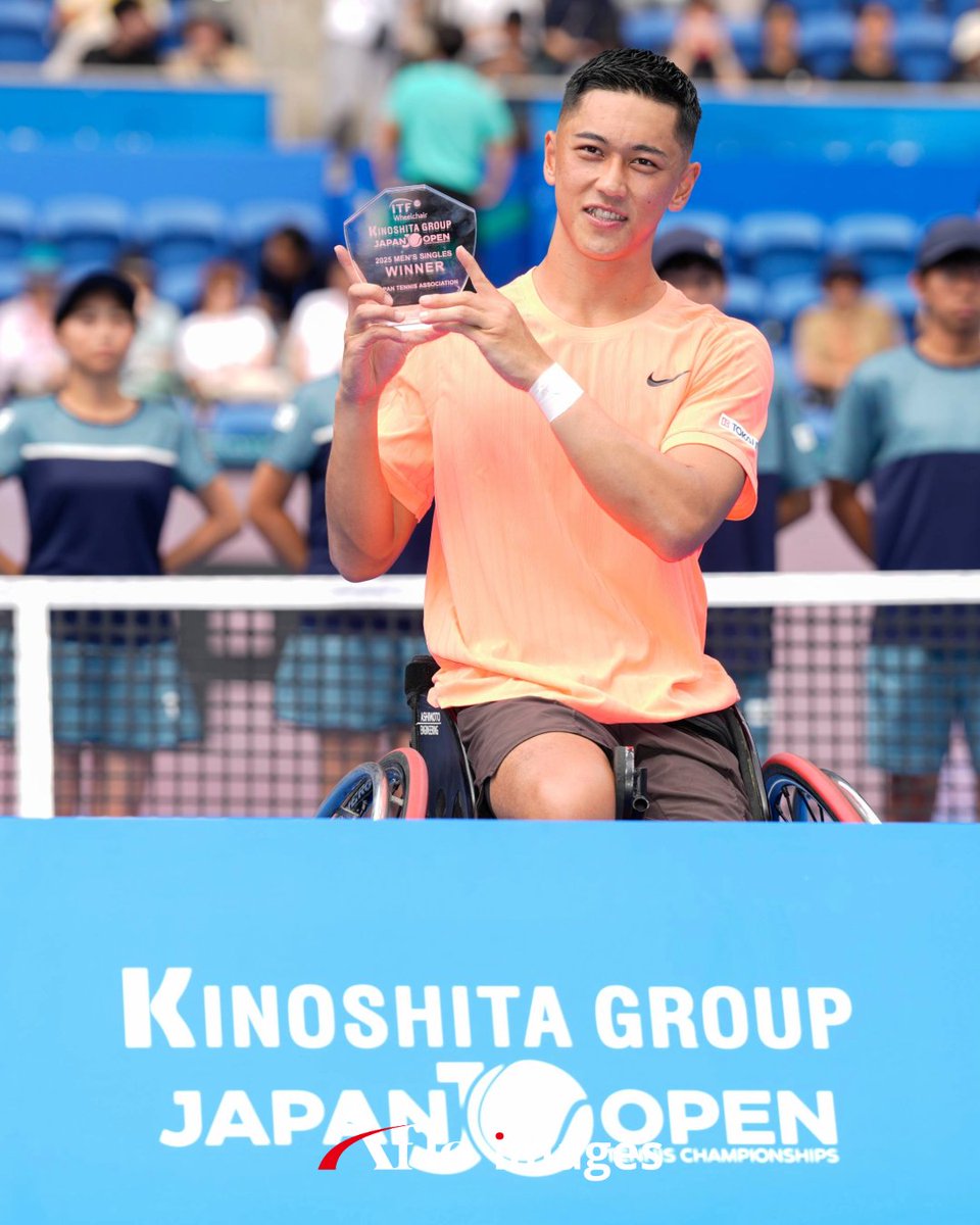 afloimages's tweet photo. Oda claims his 3rd consecutive title!
#Kinoshitajotennis
📸@sportspressjp
@kenjiromatsuo.aflosport
@aflosport
#Aflo #Editorial #wheelchairtennis #JapanOpen #ATP #ATPTour #Tokyo #TennisJapan #木下JOテニス #テニス #小田凱人 #荒井大輔 #木下JOテニス #itf #テニス #車いすテニス https://t.co/AbPmkigeIG