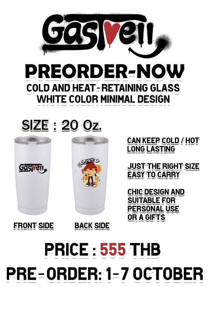 gastrell_gt's tweet photo. Preorder-now เเก้วน้ำgastrell สามารถสั่งได้ที่ไลน์หนน้าไบโอ ราคา 555 เปิดพรีออเดอร์7วันเท่านั้น #gastrell  https://t.co/1gA2WBFcmf https://t.co/OMO0SZetqB