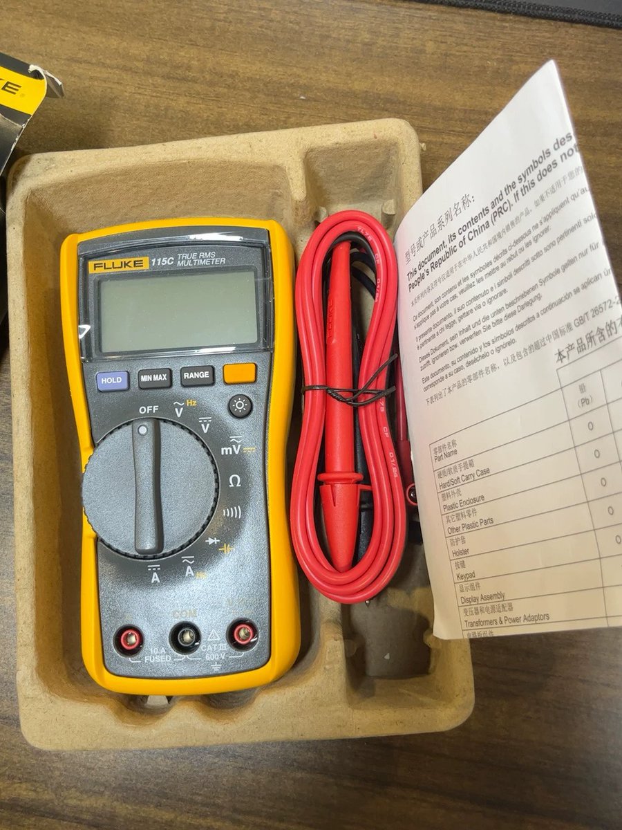 TESTRO_LLC's tweet image. Fluke 115/115C | 6000 counts; ±0.5% basic DC accuracy. 600 V and 10 A ranges. For panel and field service checks. Request a quote.
#DigitalMultimeter #ElectricalTesting #TrueRMS #CATIII600V