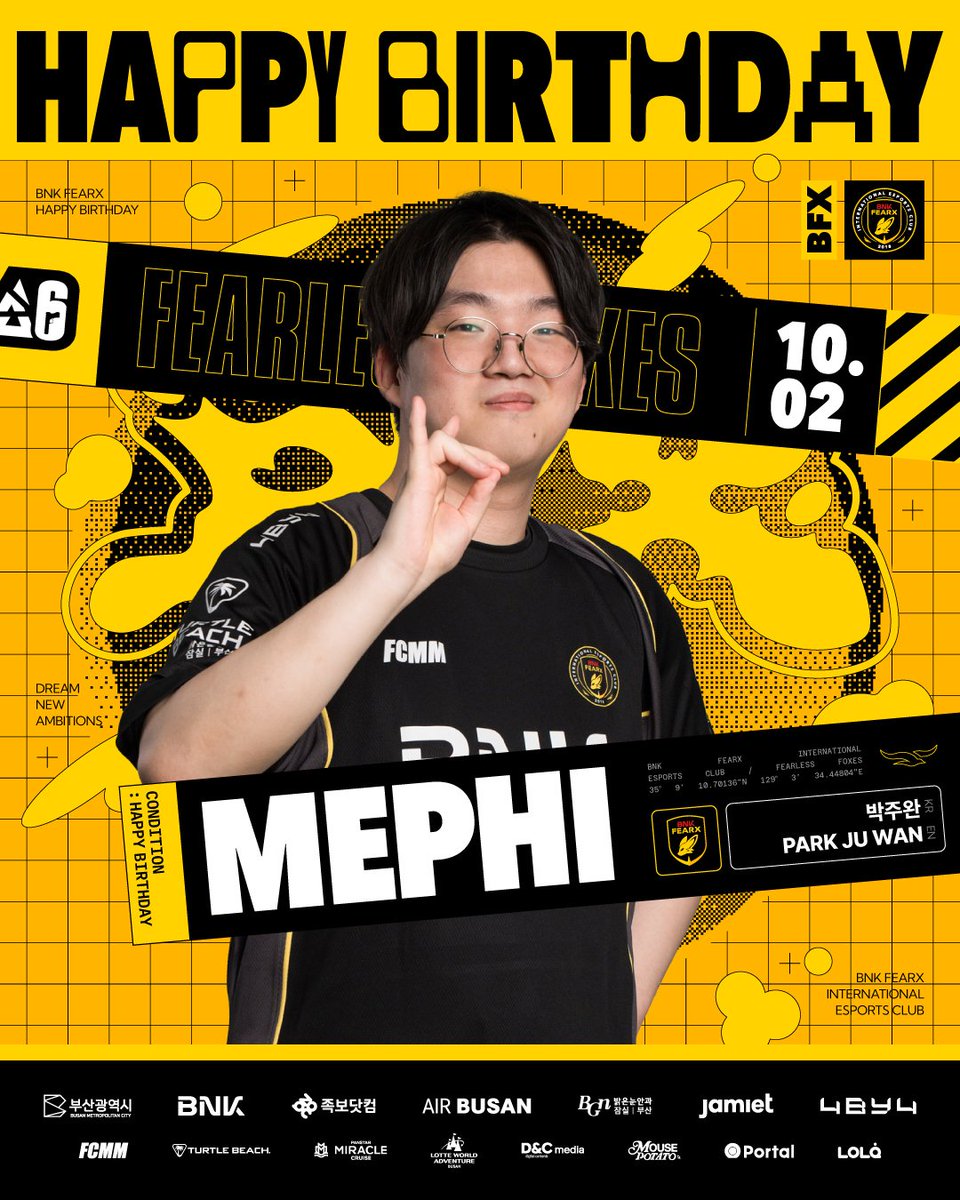 BNKFEARXEsports's tweet image. 🎂𝐇𝐚𝐩𝐩𝐲 𝐁𝐢𝐫𝐭𝐡𝐝𝐚𝐲, 𝐌𝐞𝐩𝐡𝐢🎂

오늘은 BNK FEARX 박주완 ‘Mephi’ 선수의 생일입니다!

#DreamNewAmbitions #R6 #MEPHI