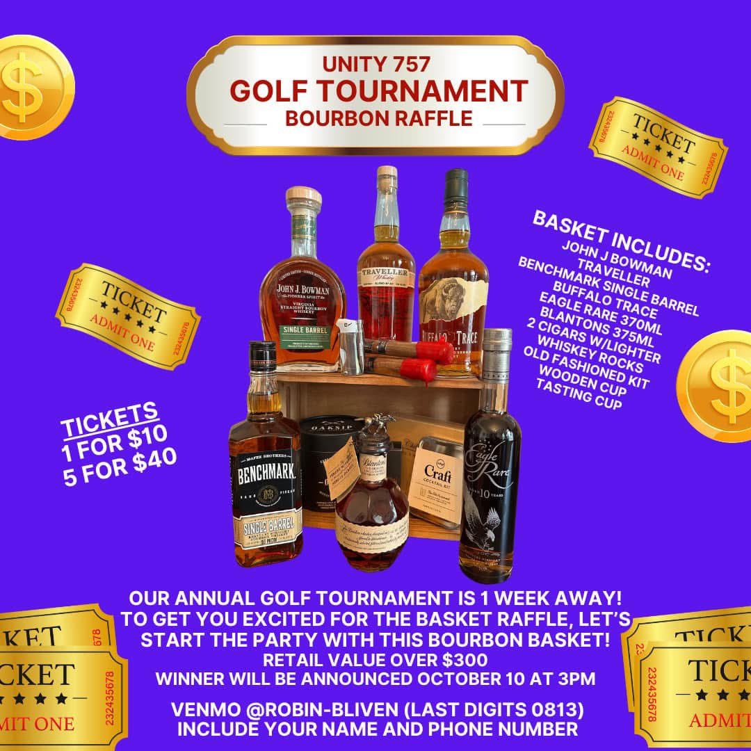 UnityRussel's tweet image. Our 8th Annual “Rebellion by Unity” ⛳️ Golf Tournament is just 1 week away! This great event sold out in less than one week!
To get everyone primed and ready for this year’s basket raffle, we are getting the party started with this one-of-a-kind remote 🥃BOURBON BASKET🥃…