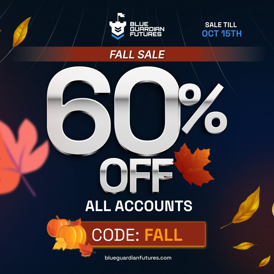 ict_dinesh's tweet image. 60% OFF all accounts - extended! ๐
โ๏ธ No activation fees
โ๏ธ Weekly payouts with 100% profit split
โ๏ธ 48-Hour payout guarantee or $200 extra
Use code FALL now at ๐ checkout.blueguardianfutures.com/ref/63/