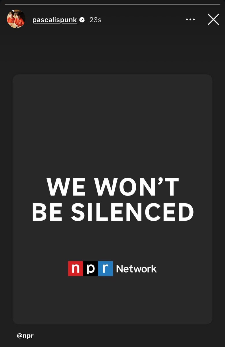WE WON’T BE SILENCED.

Pedro Pascal via Instagram stories.