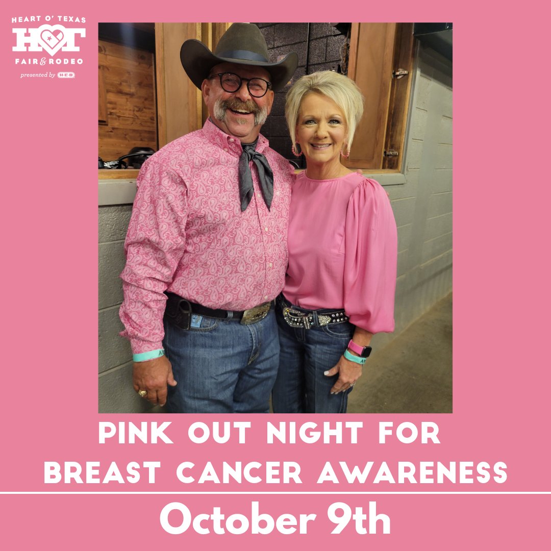 Pink Night at the Rodeo is Thursday, October 9th! Wear your pink for Breast Cancer Awareness Month as we honor survivors and show support for the fight. Let’s fill the stands with pink and ride for a cause.

#HOTFair #PinkNight #BreastCancerAwareness
