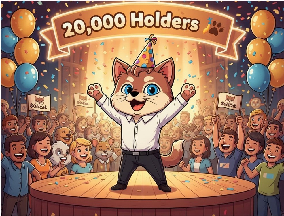 CoinCalc291066's tweet photo. 🚀🎉 Huge milestone for the community!
$OCICAT has officially hit 20,000 holders 🐾🔥
From a vision to reality, this family just keeps growing stronger every single day. This is just the beginning — next stop, the moon 🌙✨

#OCICAT #20kStrong #Web3 #CryptoCommunity https://t.co/OGslpzBsTS