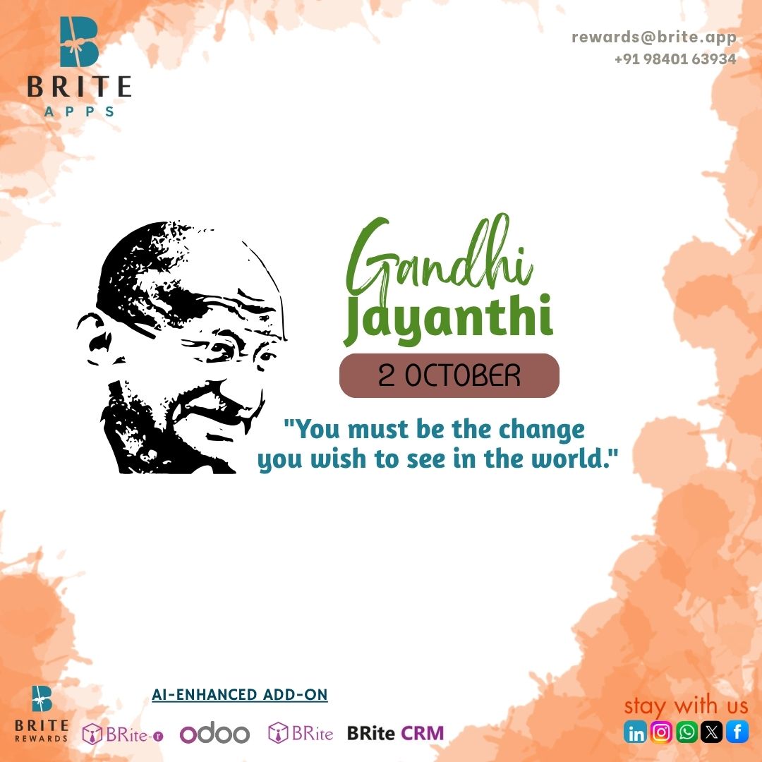 BriteRewards's tweet photo. “BRITE Apps extends warm wishes on Gandhi Jayanthi" https://t.co/K2fy9Fnw6g