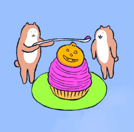 ハロウィンのLINEスタンプ、8個しかないのですが、今の私がひとつのテーマに無理せず作れる数が8個くらいですリラックスした間柄で使えるような内容を心がけて作りました。よかったら見てみてください [ぶぶちよスタンプ ハロウィン]