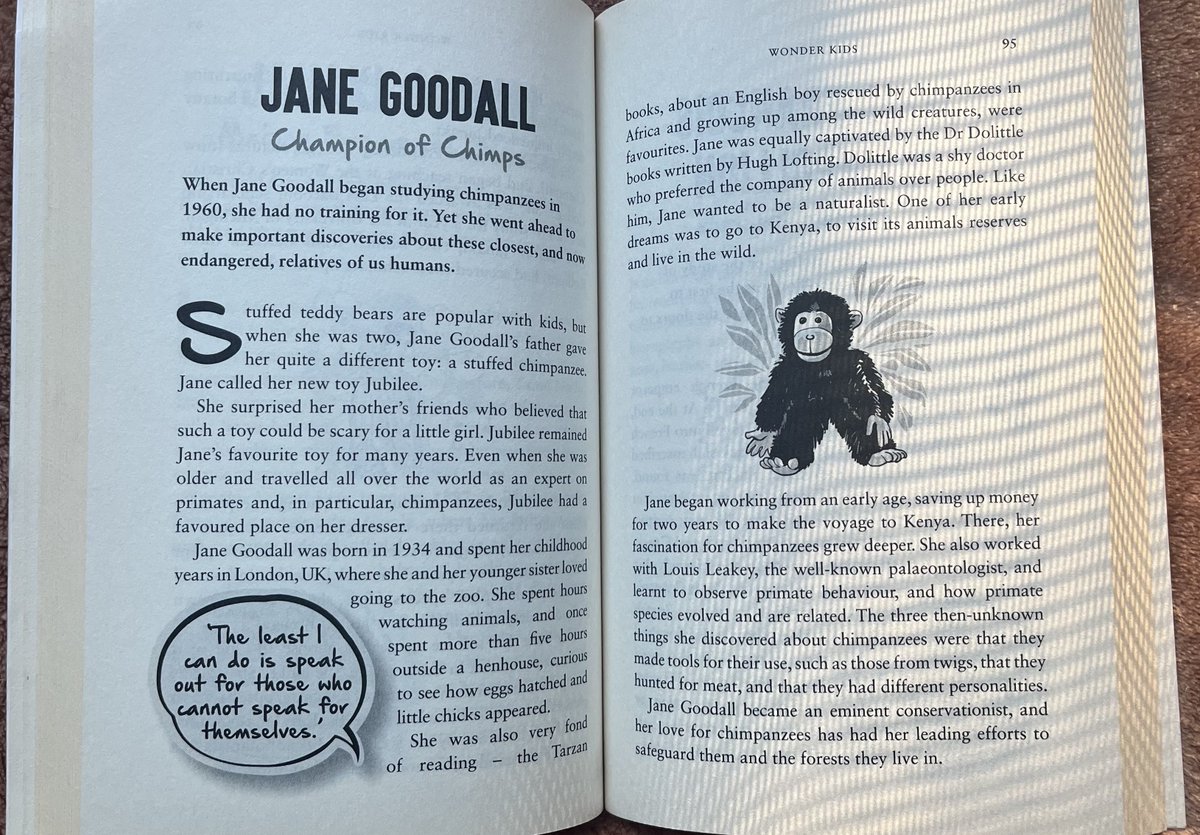 Jane Goodall, from 'Wonder Kids: 100 Children Who Became Champions of Change,' <a href="/HachetteIndia/">Hachette India</a>, 2019