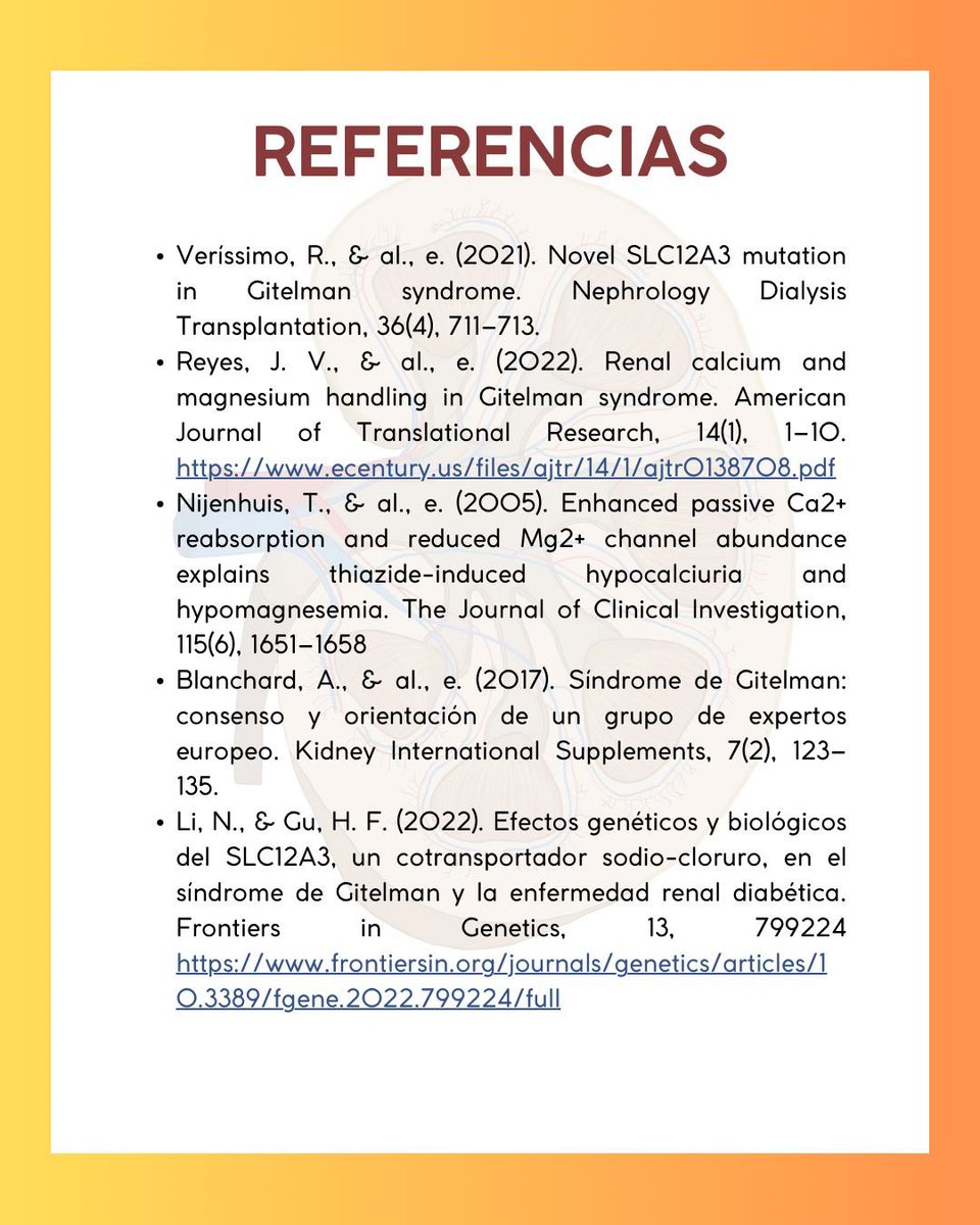 SEN_UNAM's tweet image. 👉 Conocerlo ayuda a mejorar la calidad de vida de los pacientes.

#SíndromeDeGitelman  #Nefrología #sen_unam