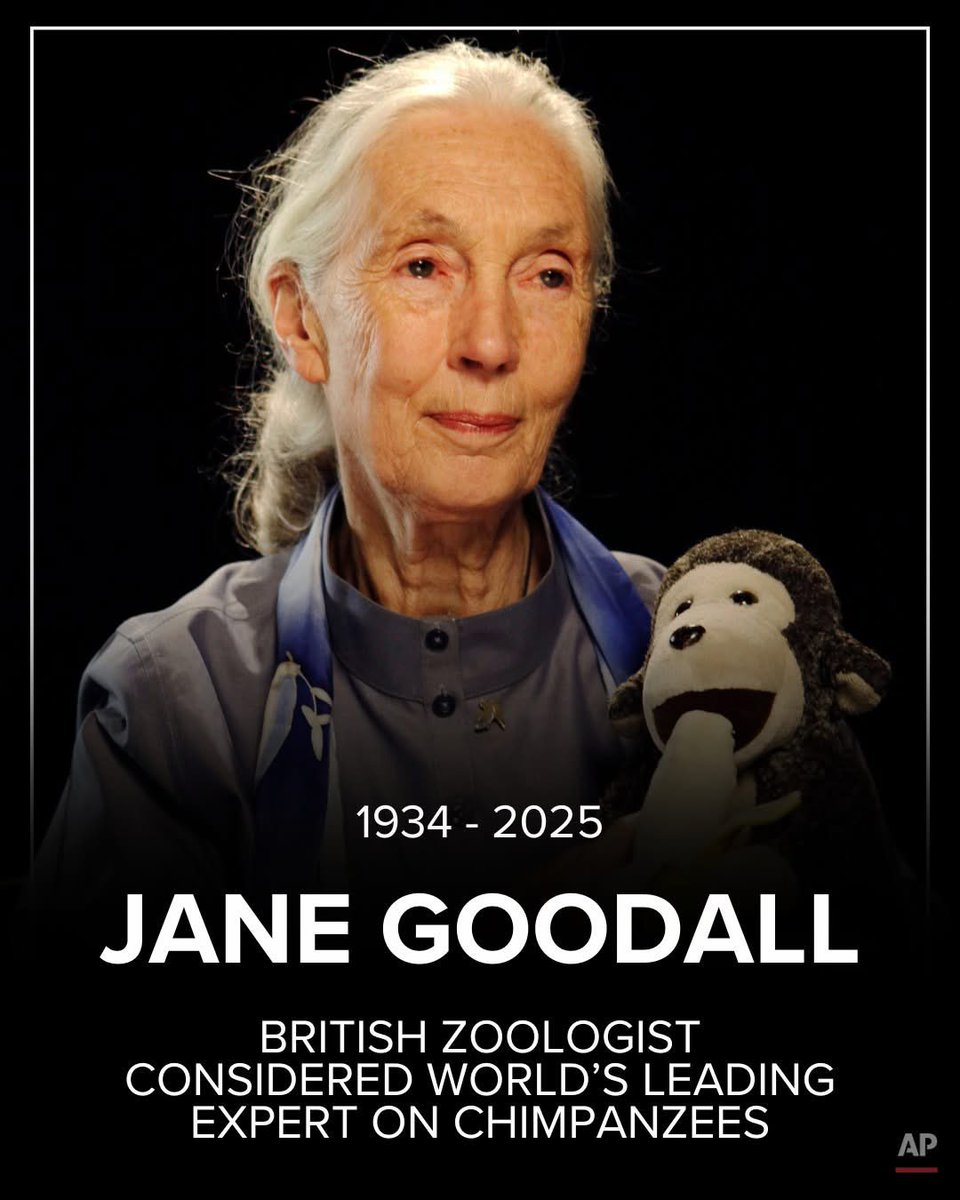 tcryptidhunter's tweet image. Rest in peace, Jane Goodall.