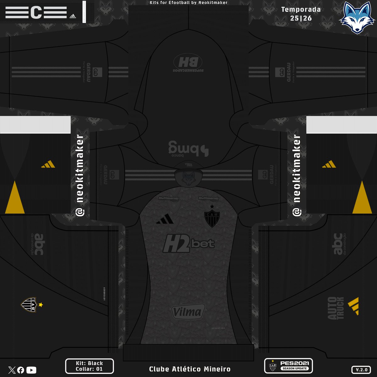 neokitmaker's tweet image. Kit All Black Atlético Mineiro 25|26 PES21

Disponível no drive free

drive.google.com/drive/folders/…