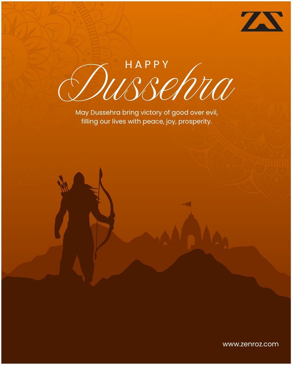 ZenrozExclusive's tweet photo. Wishing you all a very Happy Dussehra! ✨
Here’s to new beginnings, fresh energy, and endless opportunities ahead.
#HappyDussehra #Vijayadashami #FestivalOfVictory #Indianfestivals https://t.co/VMX7yCclyT