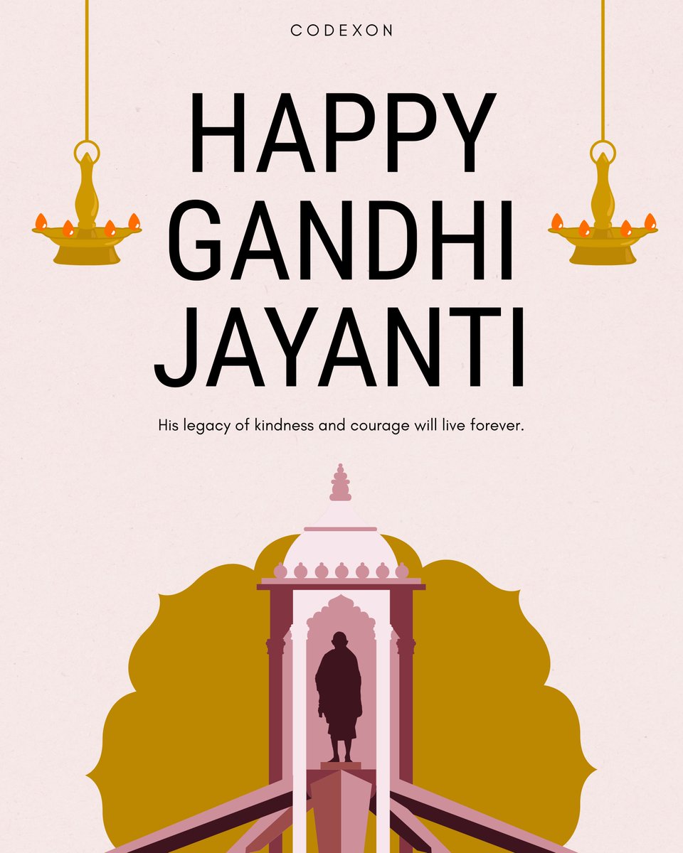 Codexon_tech's tweet image. 🌿 Honoring Mahatma Gandhi — the beacon of truth, simplicity &amp;amp; strength. ✨ #gandhijayanti #codexon

#gandhijayanti #codexon #mahatmagandhi #truthandnonviolence #selfreliance #leadership #nationbuilding