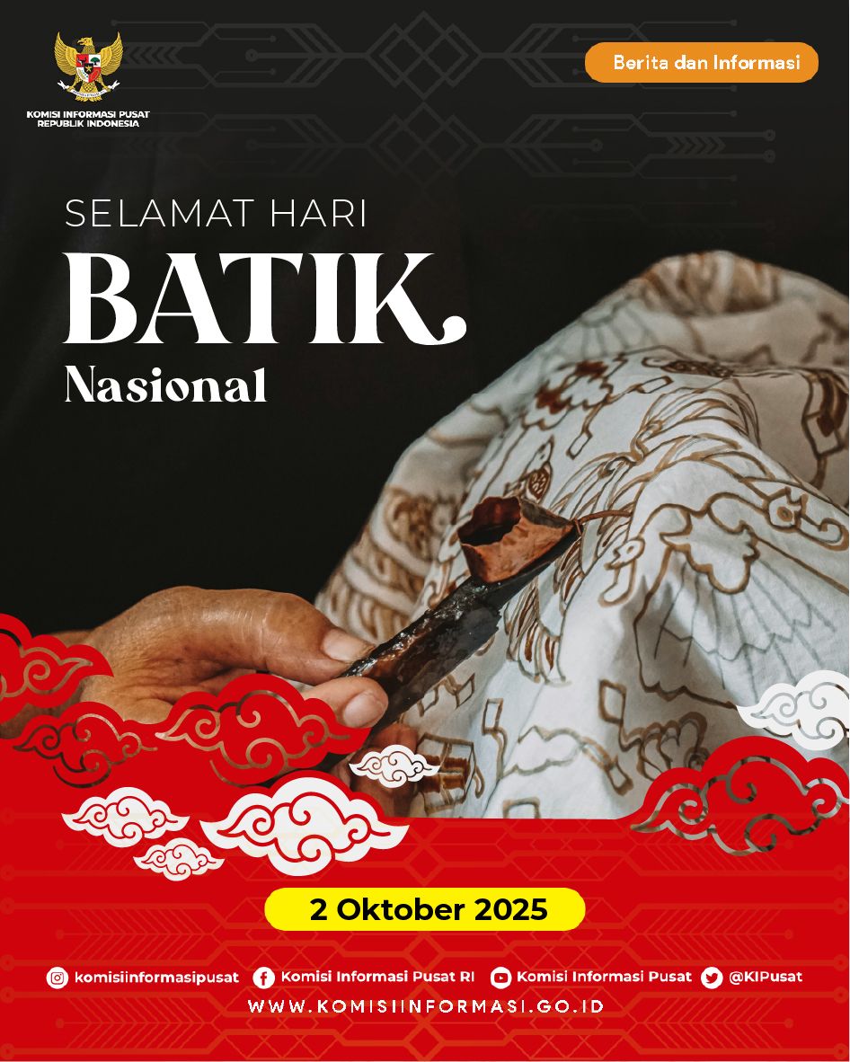 KIPusat's tweet image. Selamat Hari Batik Nasional!

Mari lestarikan batik sebagai simbol keterbukaan, kebanggaan, dan kearifan lokal. 

#HariBatikNasional
#KIPusat
#HakAndaUntukTahu
