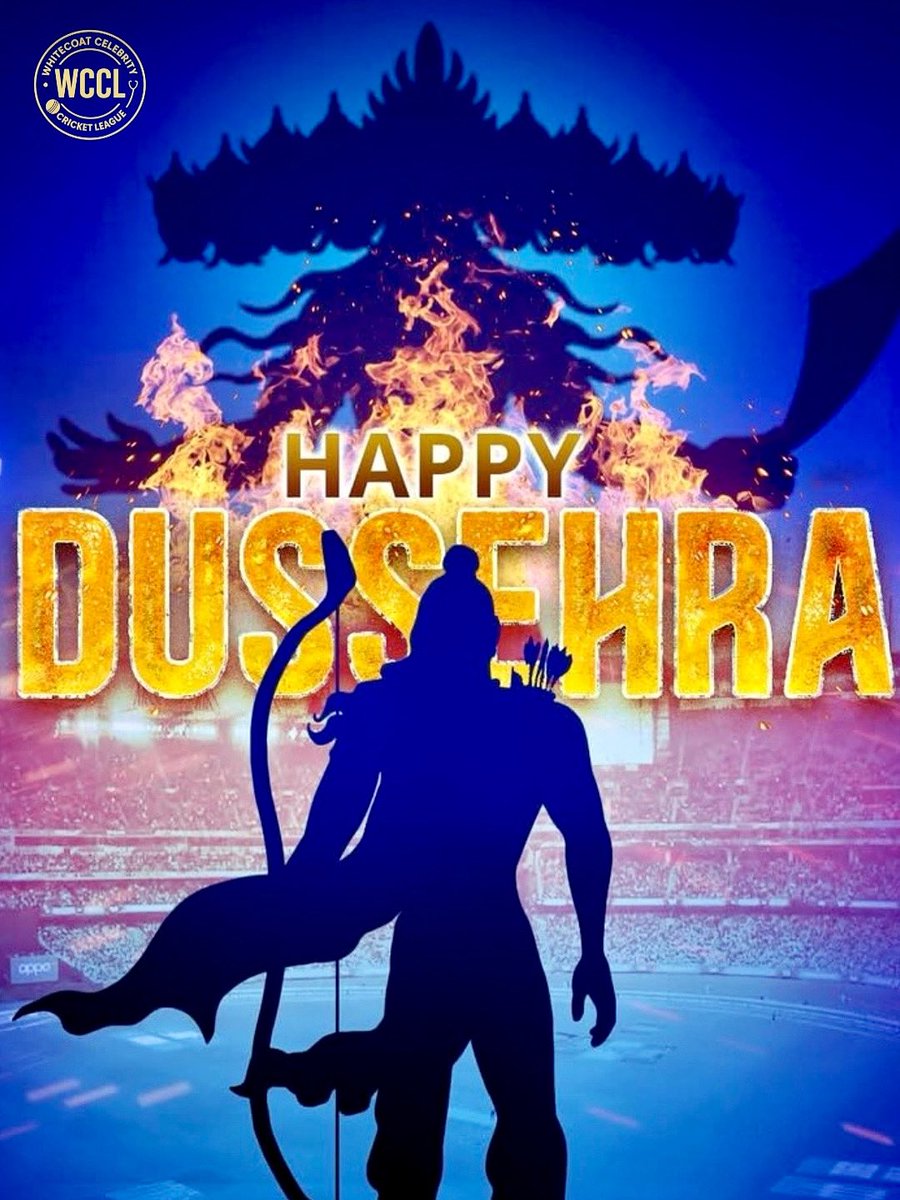 WCCLT20's tweet image. 🌸✨ Happy Dussehra! ✨🌸

Celebrate victory &amp;amp; new beginnings with the WhiteCoat Celebrity Cricket League (WCCL-T20) 🏏👨‍⚕️

📅 Pune Trials – 19th Oct 2025 📍 Hazare Cricket Ground, Moshi – Pune
👉 Register now: wcclt20.com/registration/
 ⚡ Limited slots only!
#HappyDussehra #WCCL