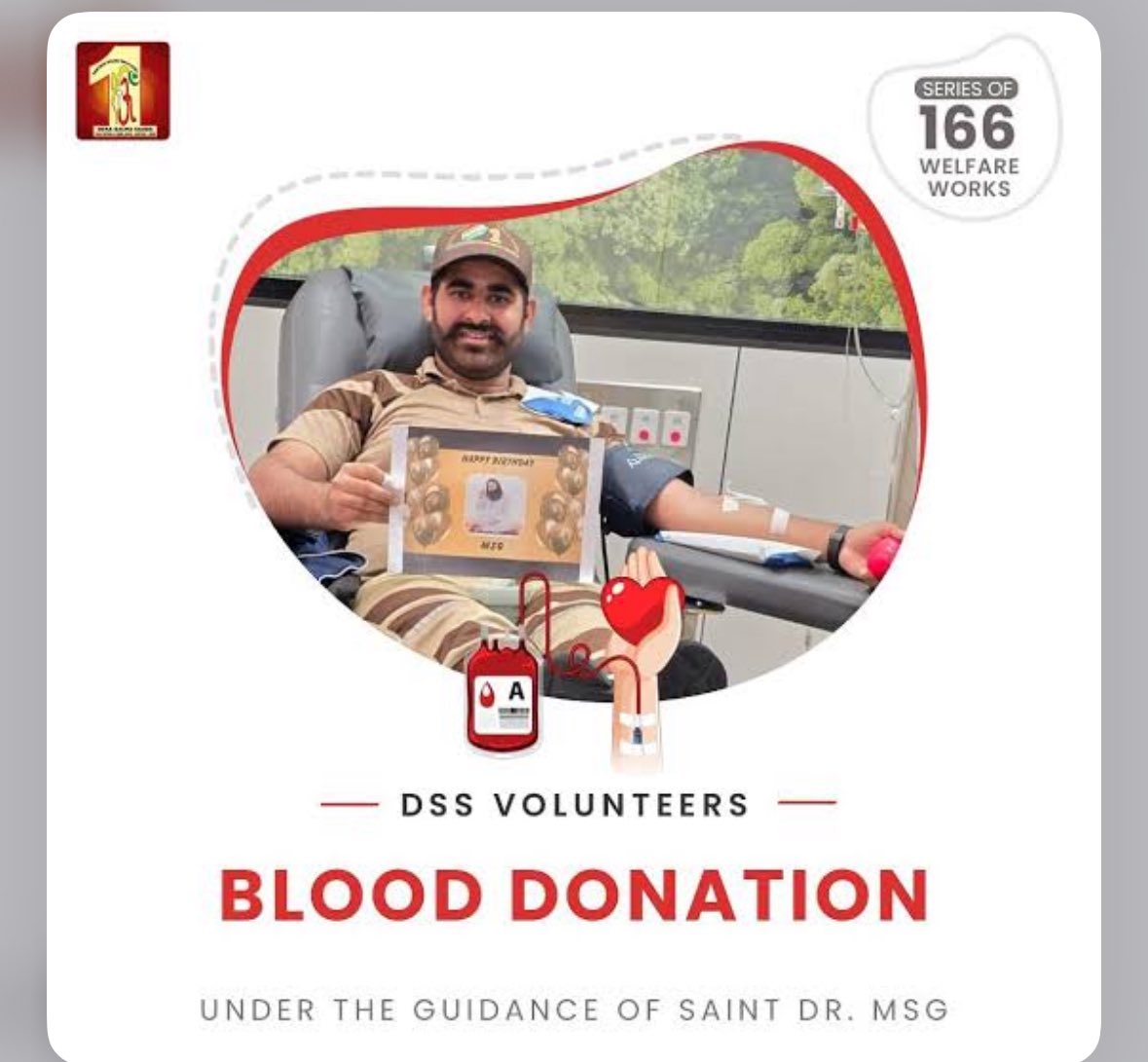 InsanNeeru23's tweet photo. Inspired by Saint Dr. MSG Insan, DSS volunteers regularly donate blood to save lives and offer hope to those in need. The organization also engages in other life-affirming welfare work, such as helping to reintegrate mentally unstable individuals into society
#GiftOfLife https://t.co/3DwDFXrWPf