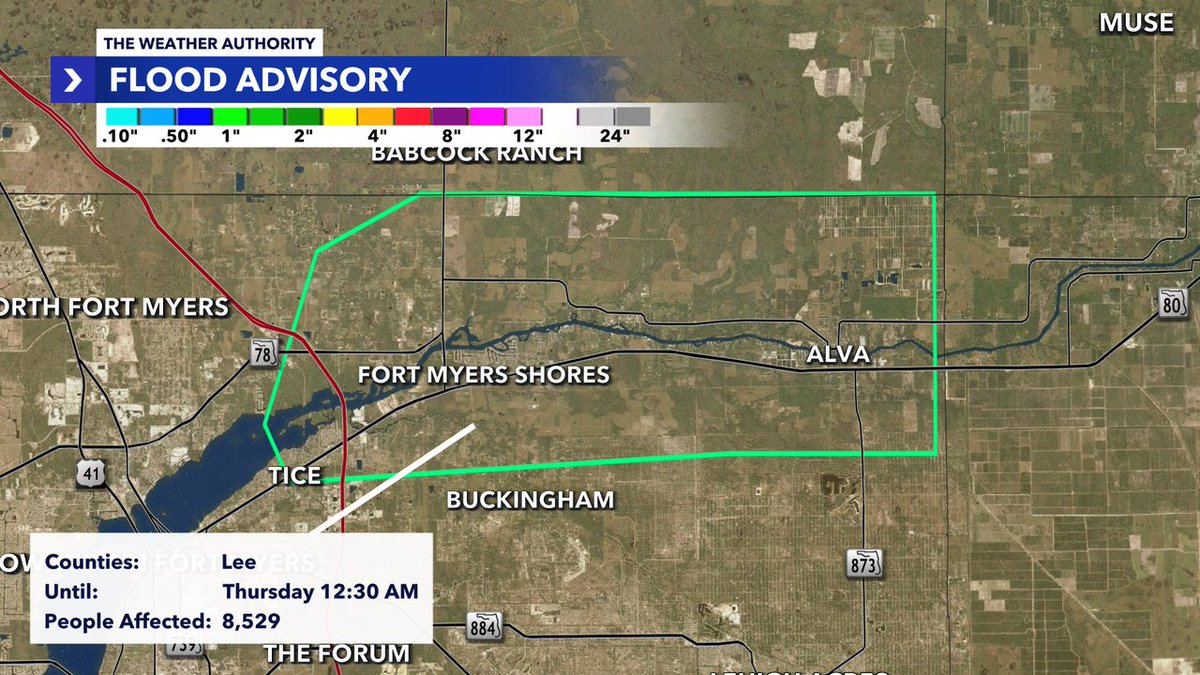 *FLOOD ADVISORY* issued for Lee County until 10/02 12:30AM. Track storms with Southwest Florida's WINK Live Doppler 3X on TV and Online: winknews.com/weather/