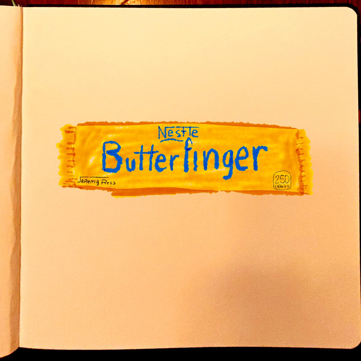 Day 29: Favorite Candy as a Child
#lillasstyleplay2025 #candy #butterfinger #NESTLE #sketchbook