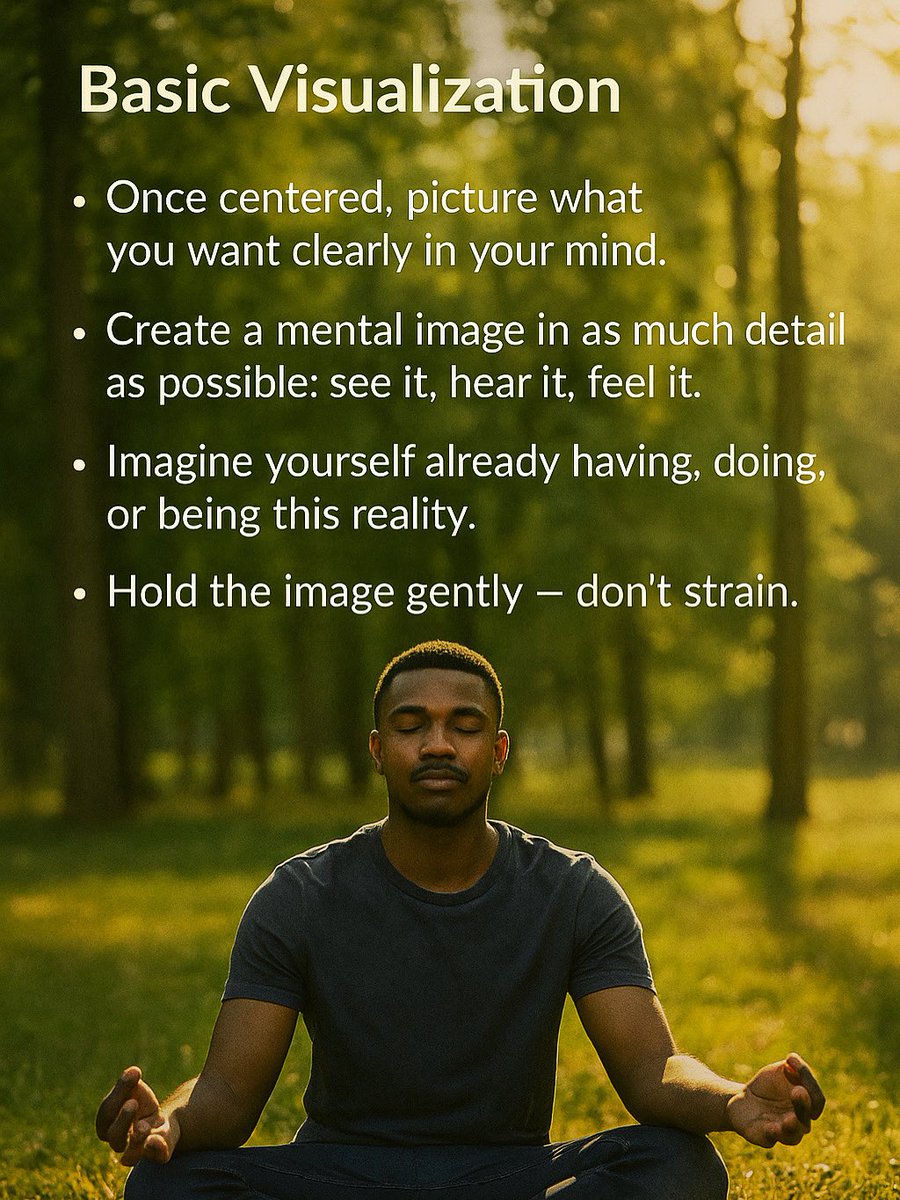 SeshuHealing's tweet image. ✨ Creative Visualization by Shakti Gawain: Basic Visualization. Tip from Gawain: The goal is not to “force” reality but to align yourself with the flow of life. Visualizations work best when they feel joyful, light, and natural. #mindset #creativevisualization