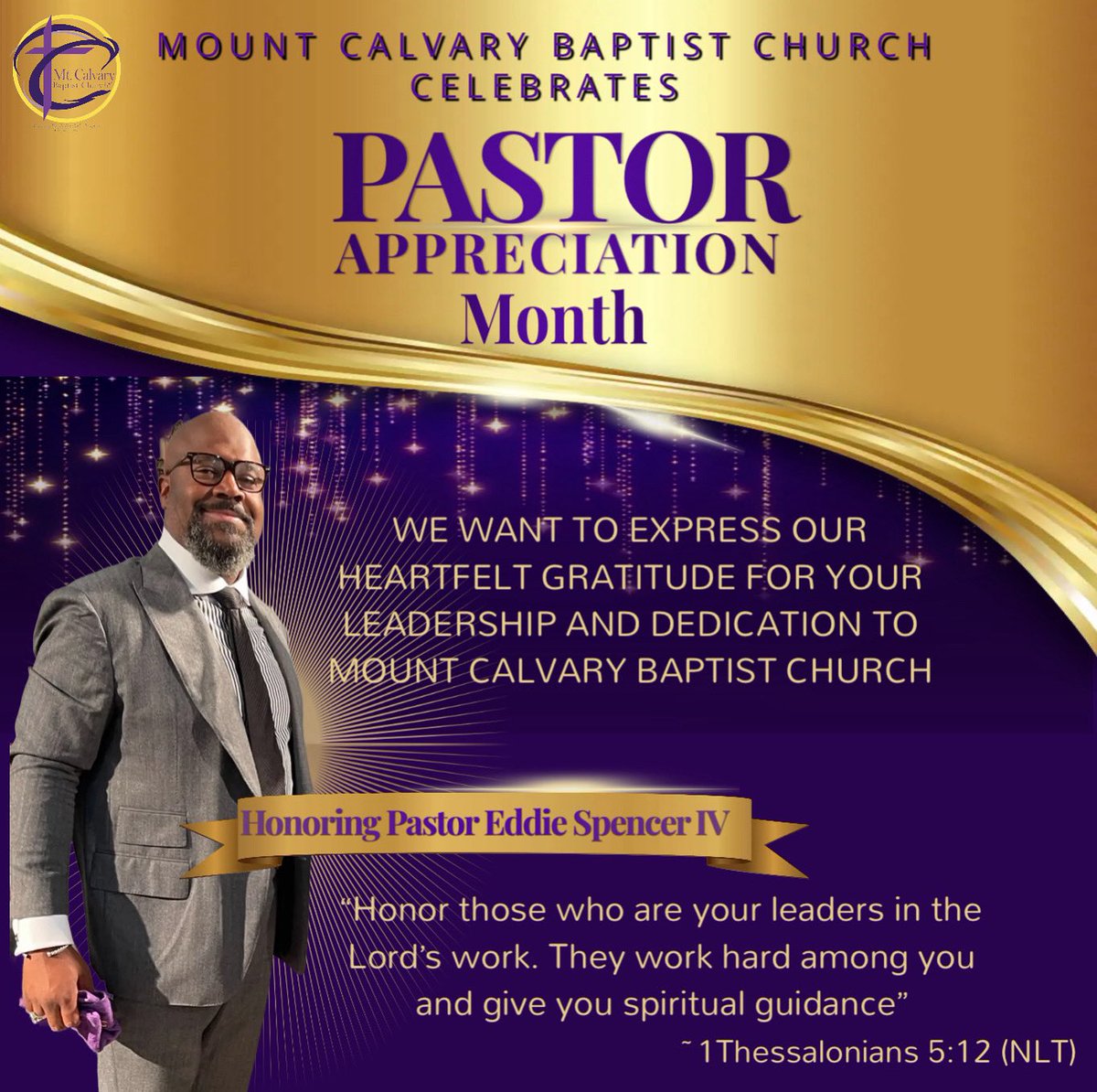 Thank you for your spiritual guidance, leadership and the way you show love to your church. We appreciate how you illuminate the Word at MCBC and across the globe, inspiring countless hearts and minds.

#pastorappreciationmonth #MCBC #MountCalvary #pastoresiv #esivministries