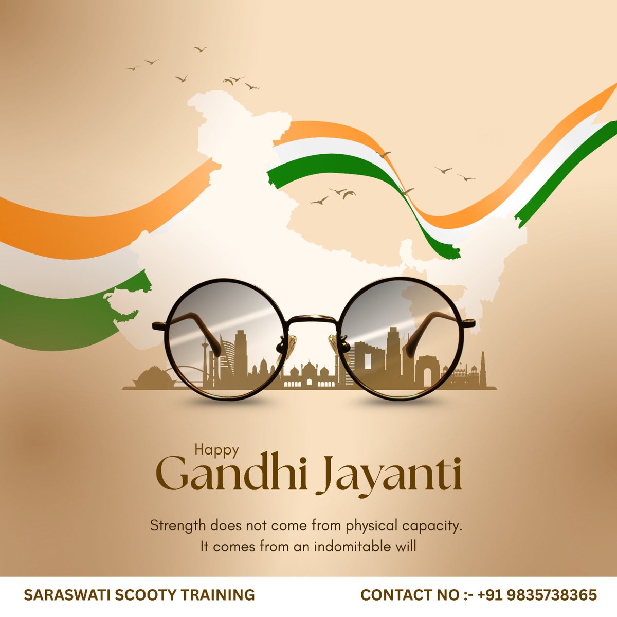 ScootyScho67835's tweet image. "🙏 Honoring the Father of the Nation 🙏
On this Gandhi Jayanti, let’s embrace the values of truth, peace, and simplicity that Bapu stood for. 🌿
Strength is not in power, but in willpower. 💪✨"
#FatherOfTheNation #TruthAndNonviolence #PeaceAndSimplicity #Inspiration #IndiaPride