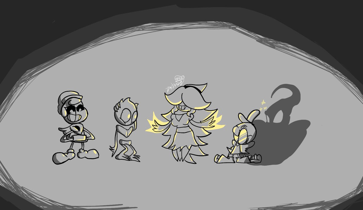 sketchedartist's tweet image. Conceptzinha rápida e um retcon: a Shady agora tem o poder de produzir luz a partir do corpo dela, seja para iluminar ou criar lâminas com os braços