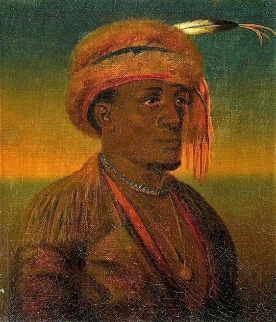 Coop3Big's tweet photo. We Were Already Here. 
“A portrait of a Native American”
 by Karl Ferdinand Wimar. https://t.co/UmUBYawOzH